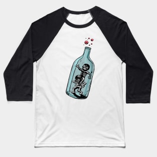 Playing skeletons in glass bottle Baseball T-Shirt